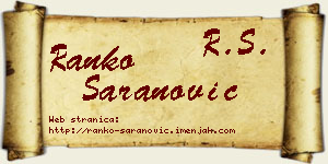 Ranko Šaranović vizit kartica